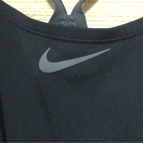 Nike Women's Black Gray Colorblock Open Back One-Piece Swimsuit size Small/ 4 - Picture 4 of 10